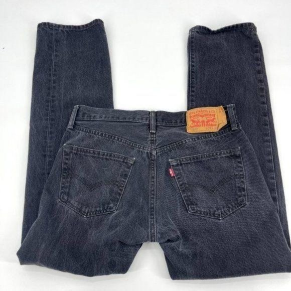 Levi's 501 Retro Straight Leg High Rise Black Jean - Picture 5 of 7